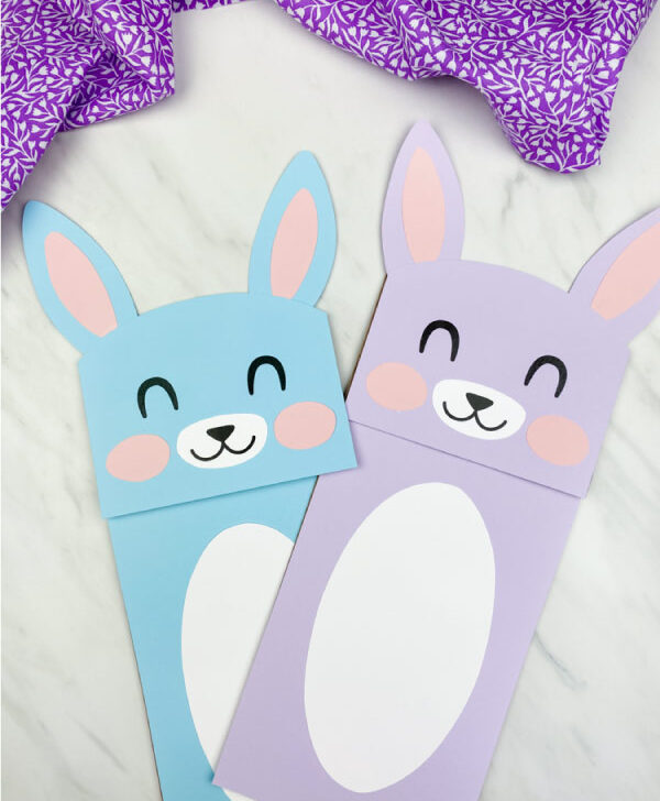 blue and purple puppet craft