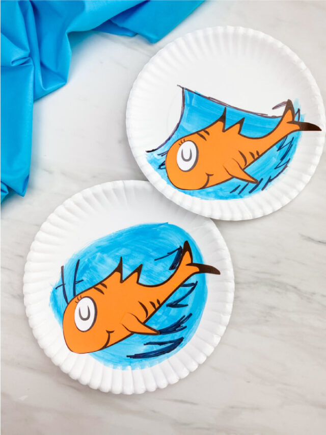 Dr Seuss Paper Plate Fish Craft [Free Template] Story
