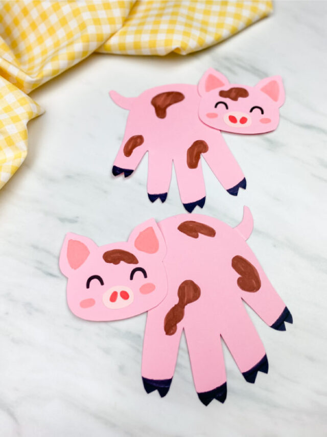Pig Handprint Craft For Kids [Free Template] Story