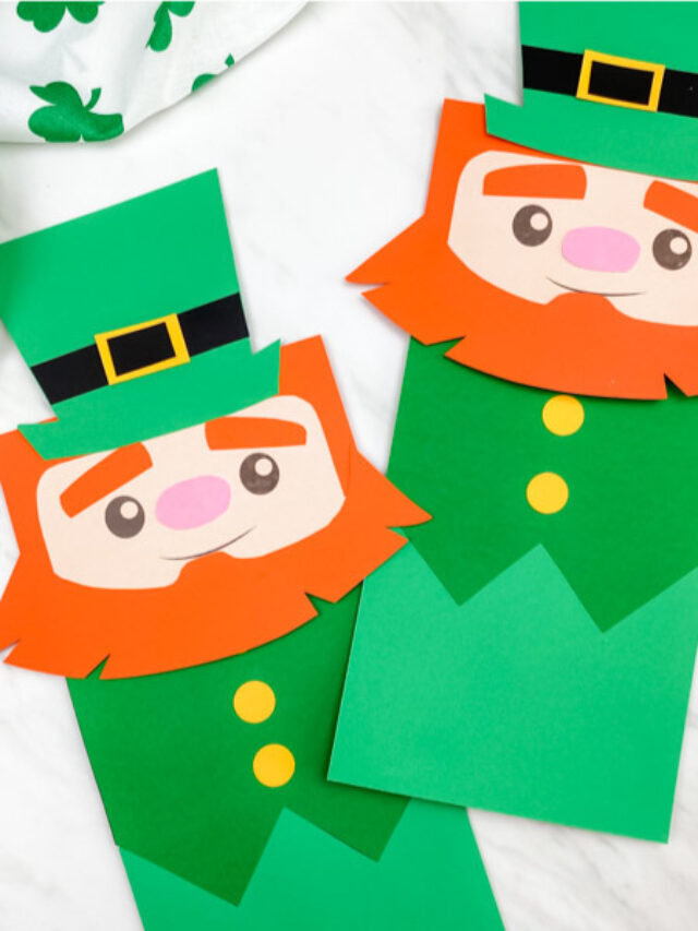 Leprechaun Paper Bag Puppet [Free Template] Story