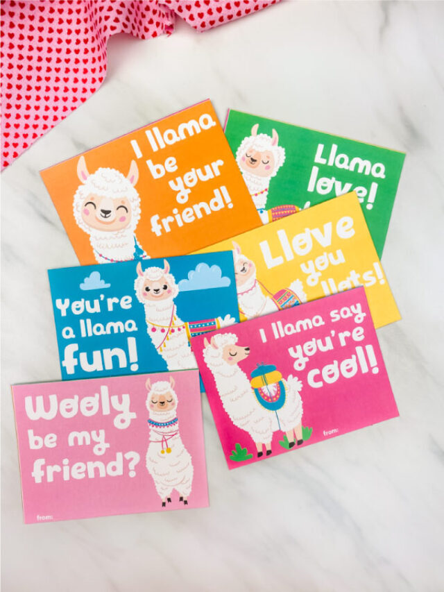 Llama Valentine’s Day Cards For Kids Story