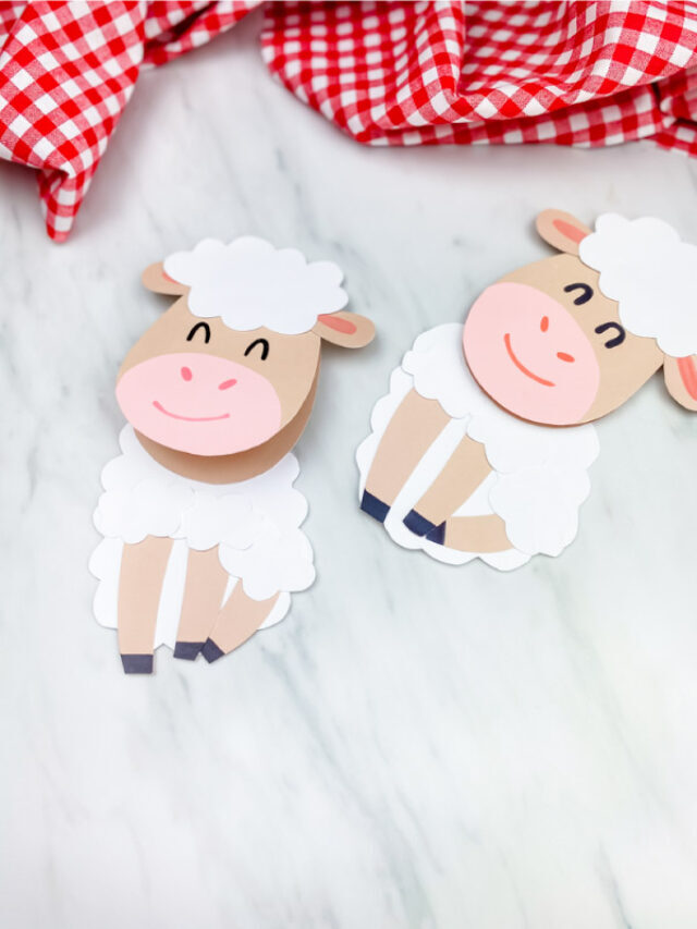 Sheep Card Craft For Kids [Free Template] Story