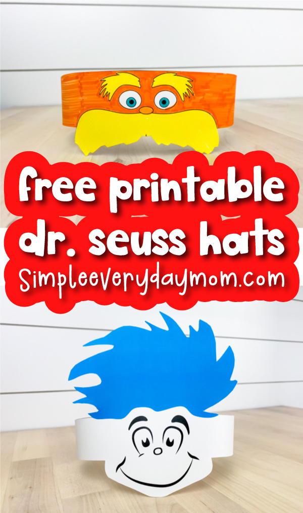 Dr. Seuss headbands with the words free printable Dr. Seuss hats