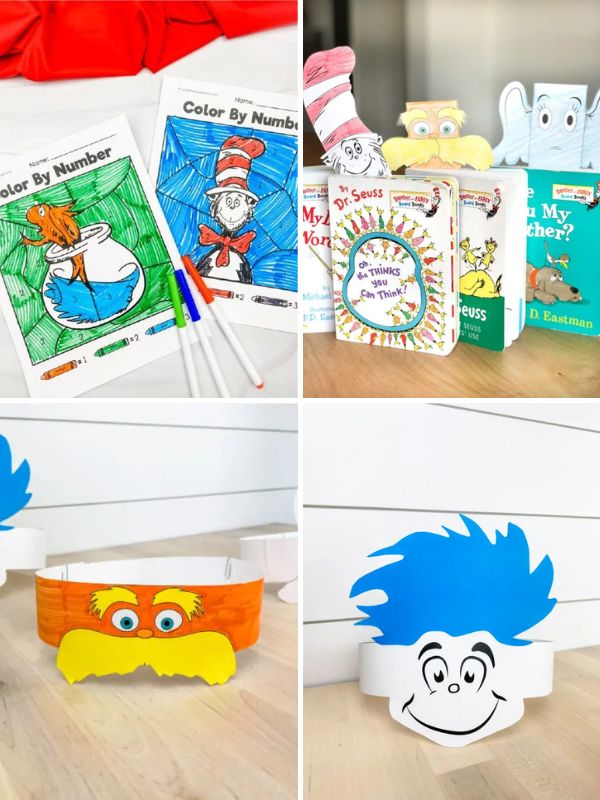 collage of dr.seuss free printables