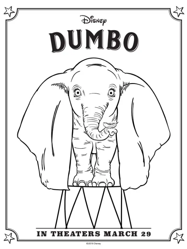 Dumbo coloring page 