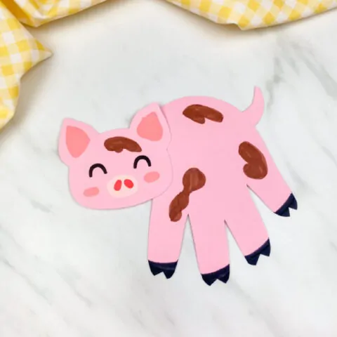 single pink pig craft