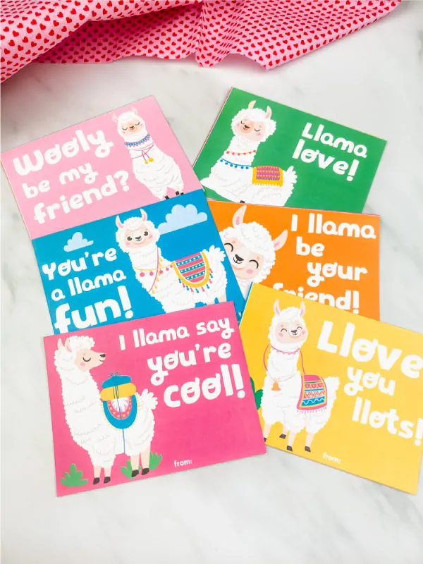 llama valentine's day cards