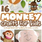 Monkey crafts for kids banner image