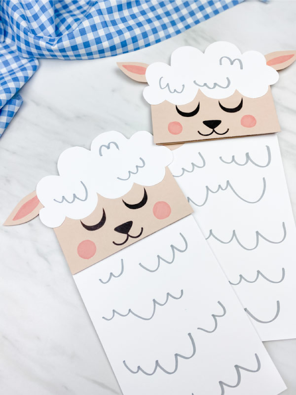 white and brown sheep craft