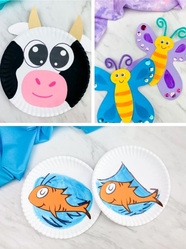 paper plate crafts image collage