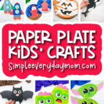 paper plate crafts for kids image collage with the words paper plate kids' crafts