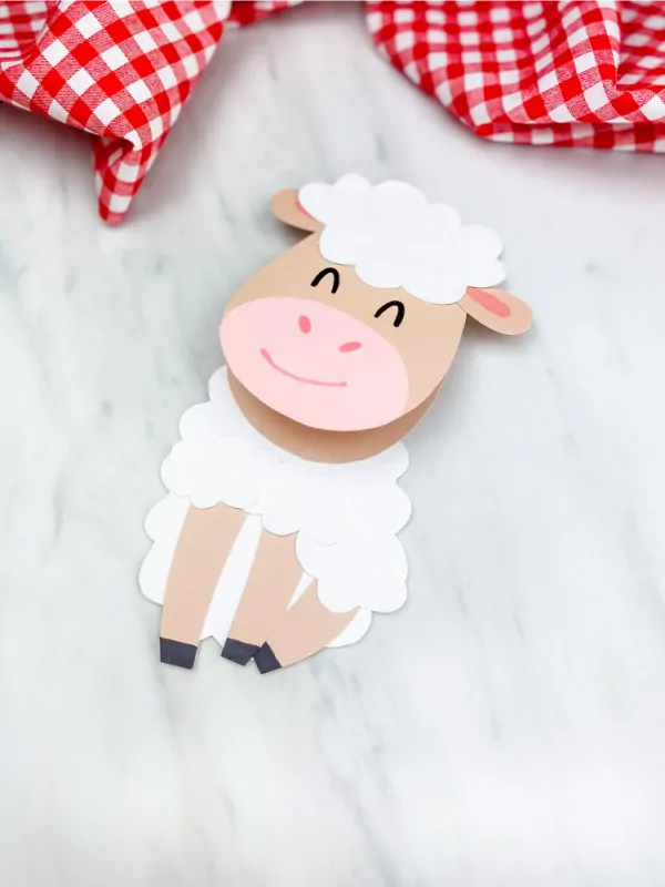 one paper sheep card craft