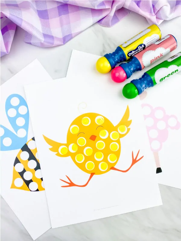 Chick dot marker printables with dot markers 