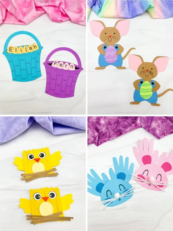 Collage image of Kids Easter Crafts