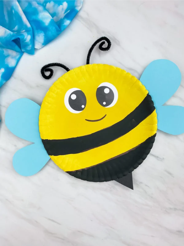 Paper plate bee craft 