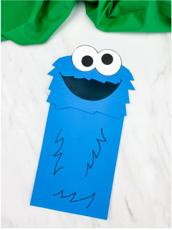 cookie monster puppet craft