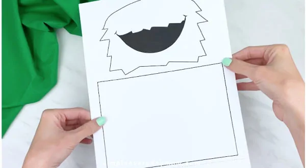 hand holding cookie monster puppet template 