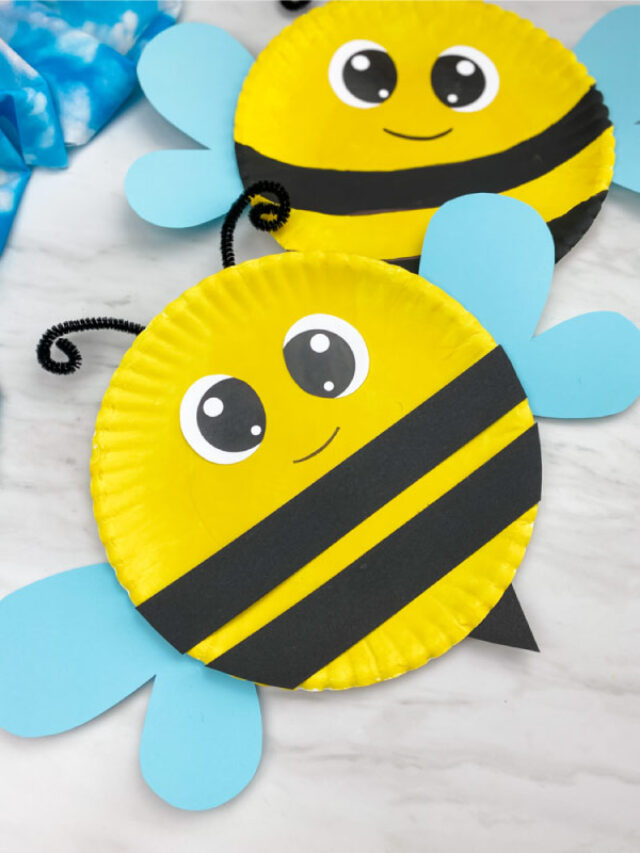 paper plate bee craft