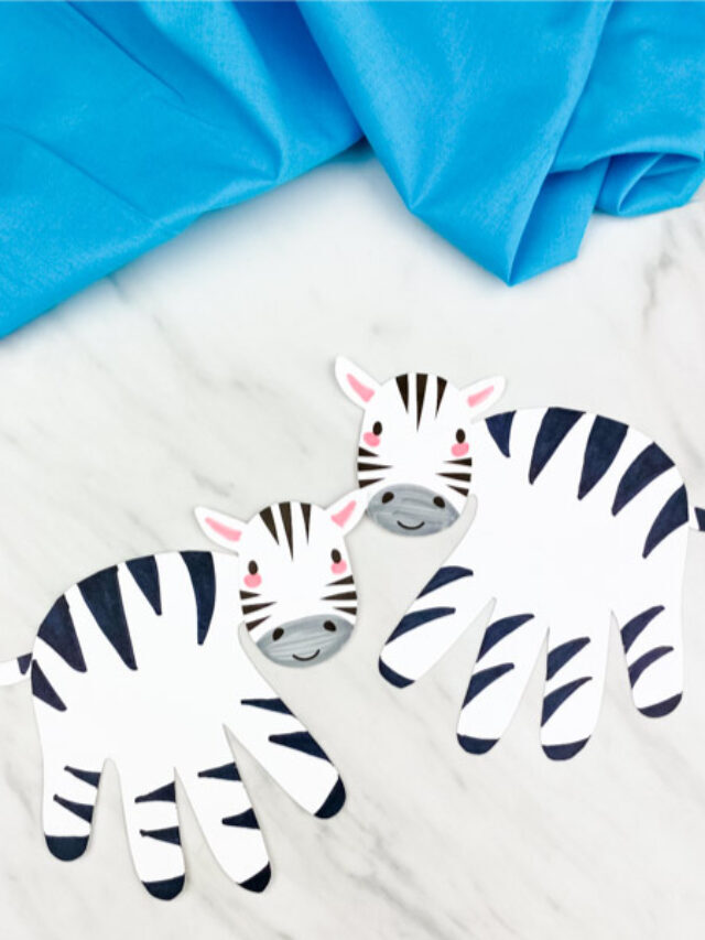 Handprint Zebra Craft For Kids Story