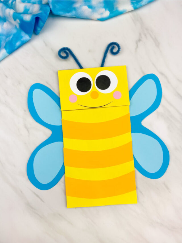 Paper Bag Butterfly Craft For Kids [Free Template] Story