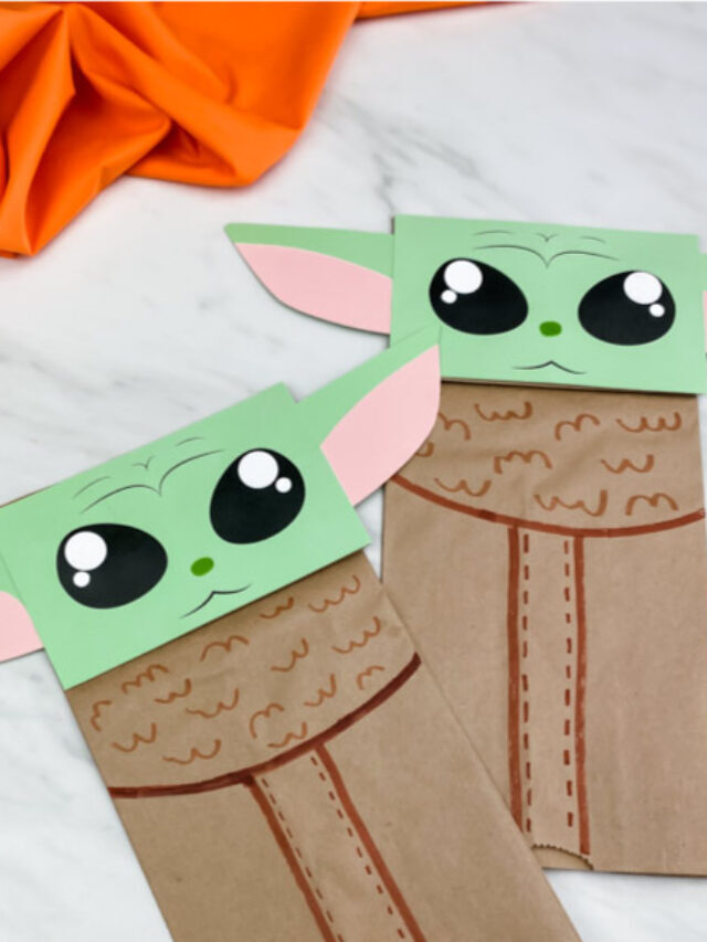 Grogu (Baby Yoda) Paper Bag Puppet [Free Template] Story