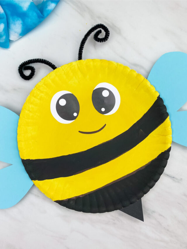 Paper Plate Bee Craft For Kids [Free Template] Story