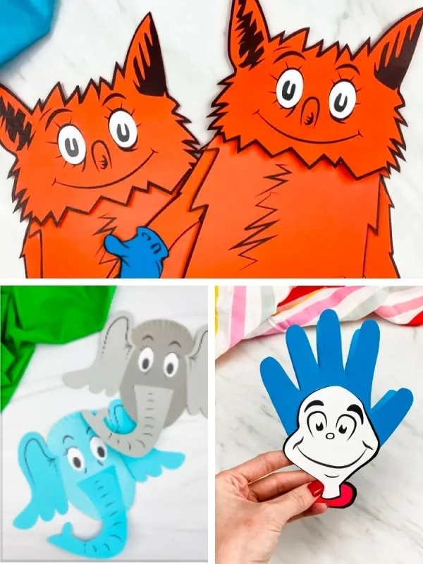 Dr. Seuss crafts for kids image collage