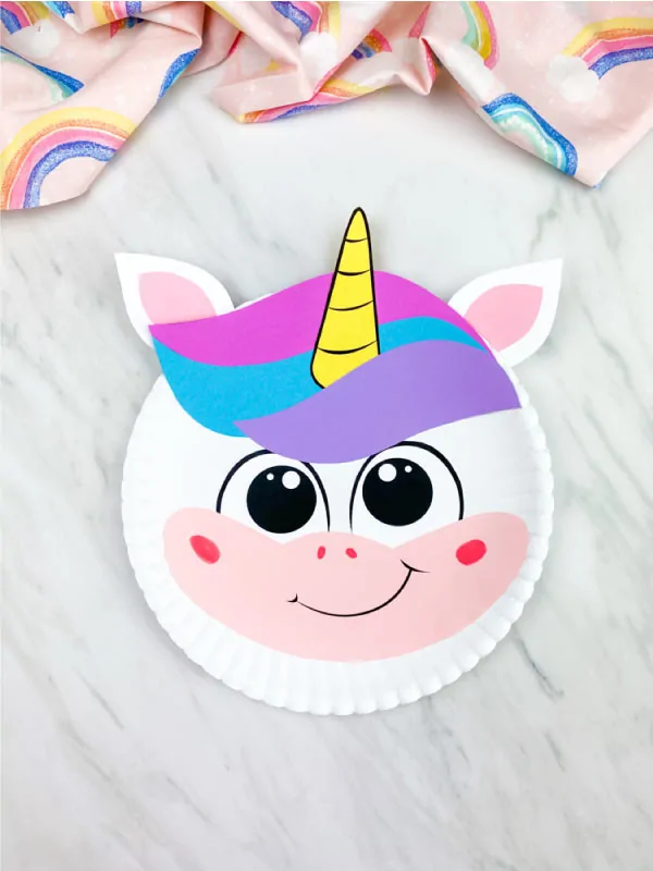 paper plate unicorn craft for kids