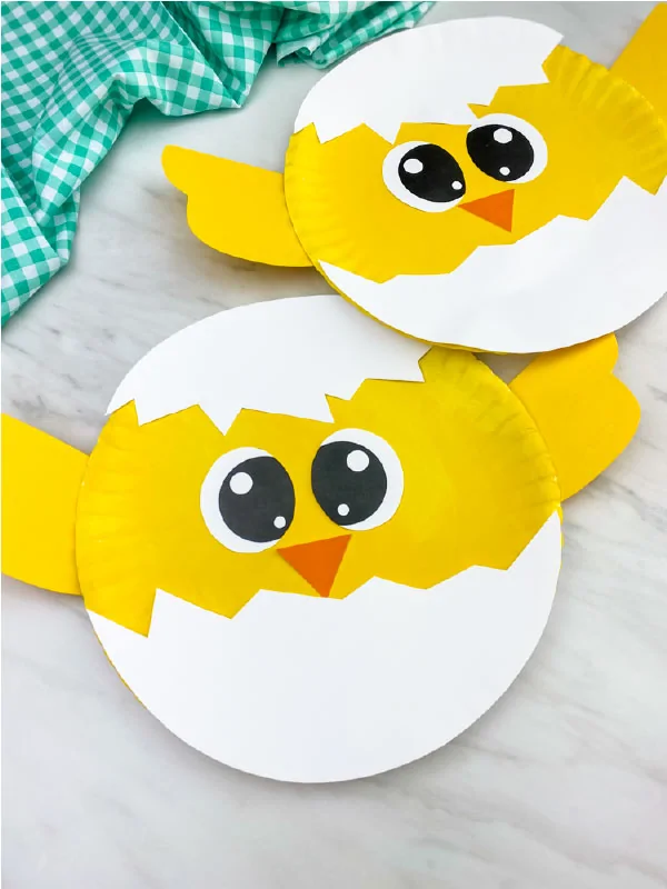 paper plate chick craft