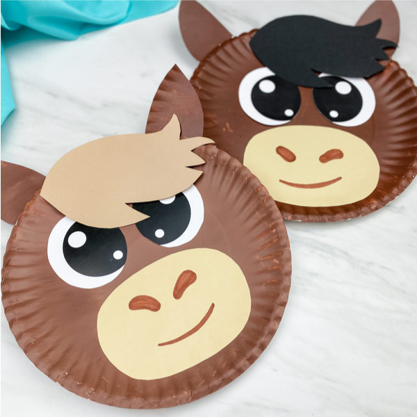 Paper Plate Horse Craft For Kids [Free Template]