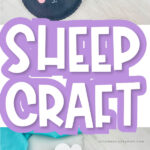 Collage Social Media Image of Sheep Paper Plate Craft with the word Sheep Craft in the middle
