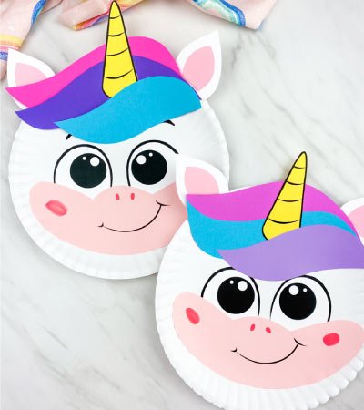 Paper Plate Unicorn Craft For Kids [ Free Template] - Non-Toy
