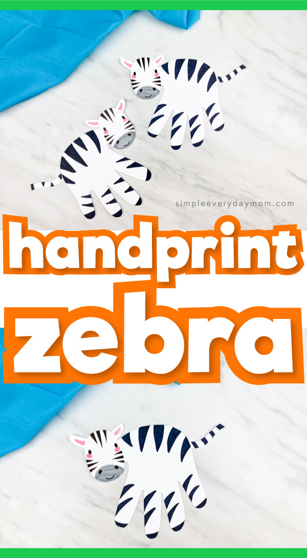 handprint zebra collage image with words "handprint zebra" in middle 