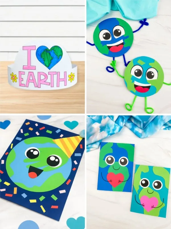 Collage image of Earth Day Crafts