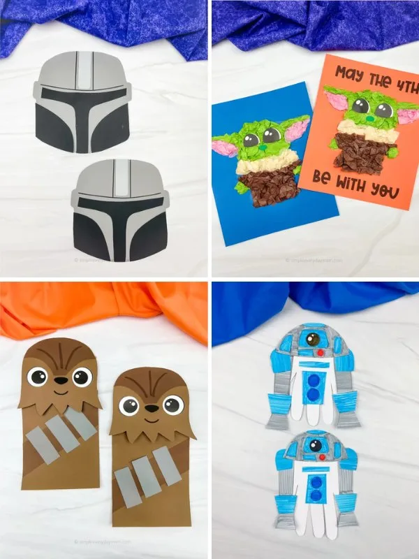 Collage image of Easy Star Wars Crafts For Kids