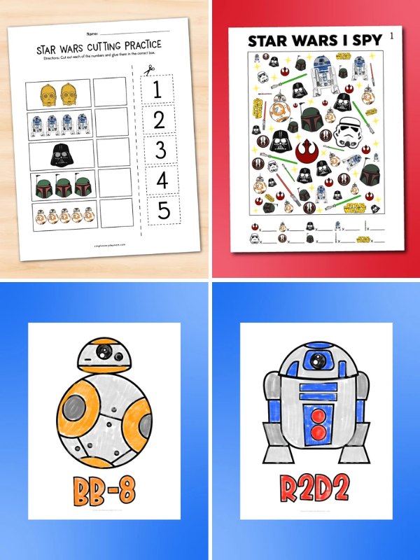 Collage image of Star Wars Themed Activities