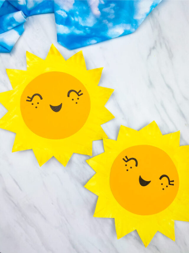 Paper Plate Sun Craft For Kids [Free Template] Story