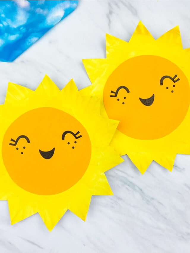 Paper Plate Sun Craft For Kids [Free Template] Story