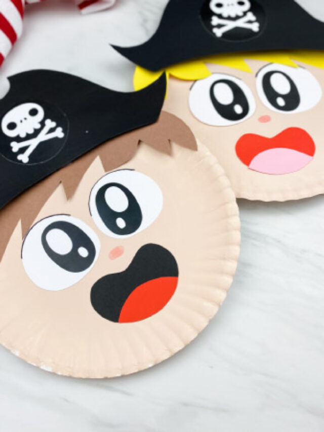 Paper Plate Pirate Craft For Kids [Free Template] Story