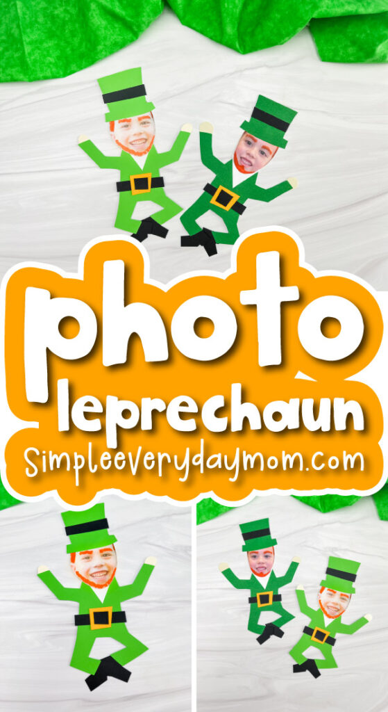 photo leprechaun craft image collage with the words photo leprechaun