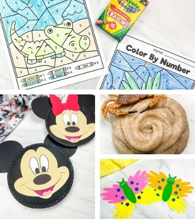 collage of kids activity images