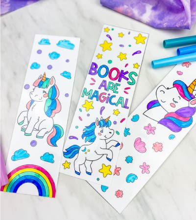 free printable unicorn bookmarks