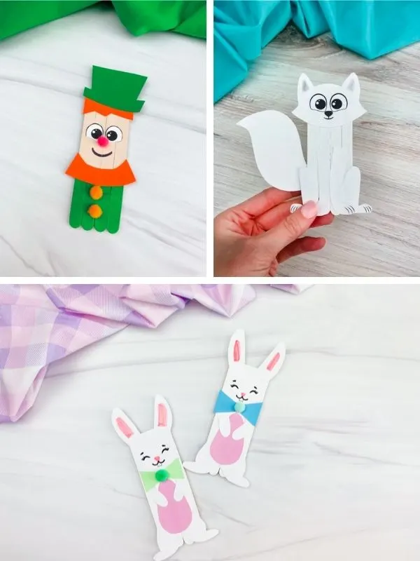 popsicle stick craft image collage
