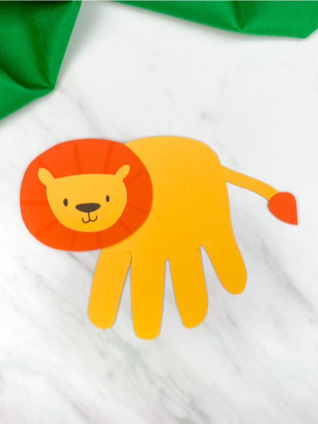 Handprint Lion Craft Story