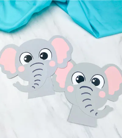 2 elephant paper crafts
