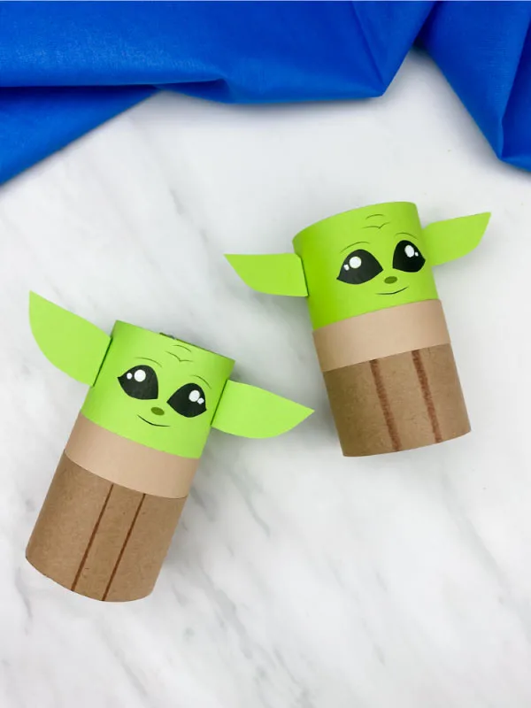 two toilet roll yoda crafts