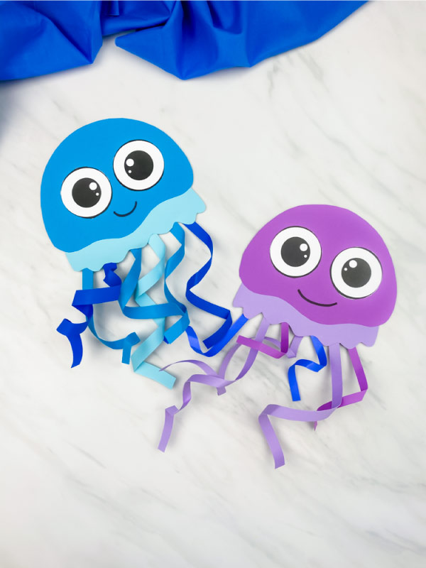 blue and purple jellyfish craft