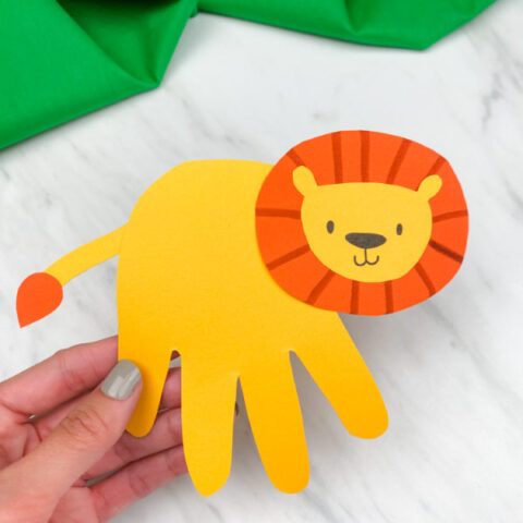 handprint lion craft