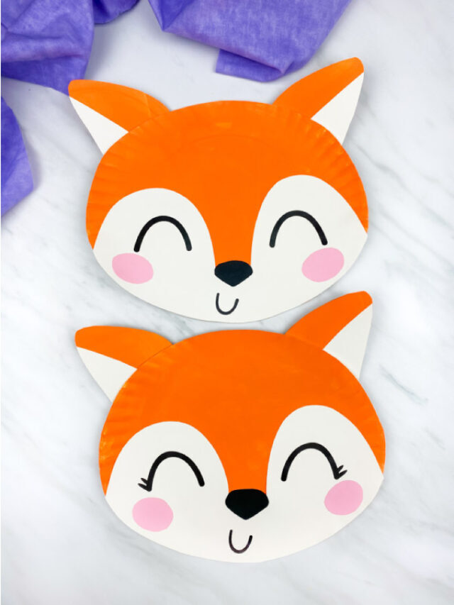 Paper Plate Fox Craft For Kids [FREE Template] Story