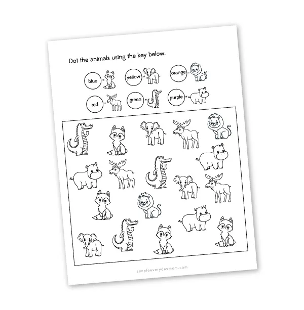do a dot coloring page worksheet 